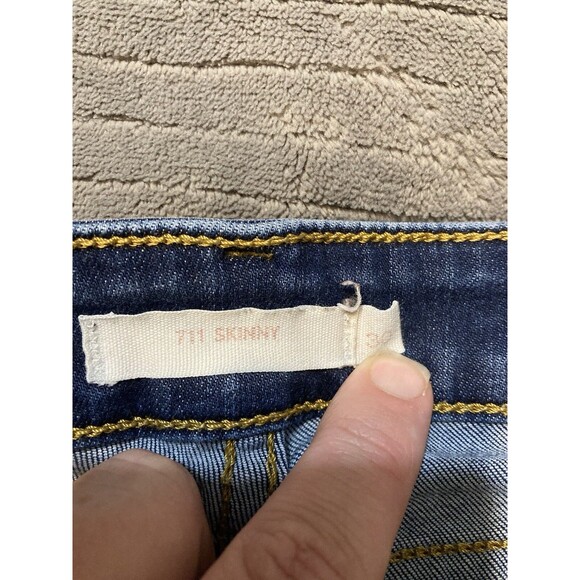 LEVI’S 711 SKINNY Jeans 30x32 Distressed Blue - Great Condition - Women’s - Picture 6 of 8